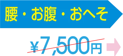腰・お腹・おへそ 7,500円